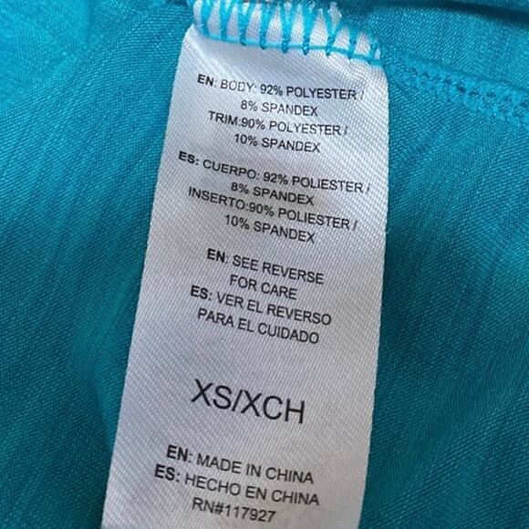 Reebok Women's Green Short Sleeve Cutout Activewear Fitness Tee T-Shirt Top XS - Picture 4 of 4